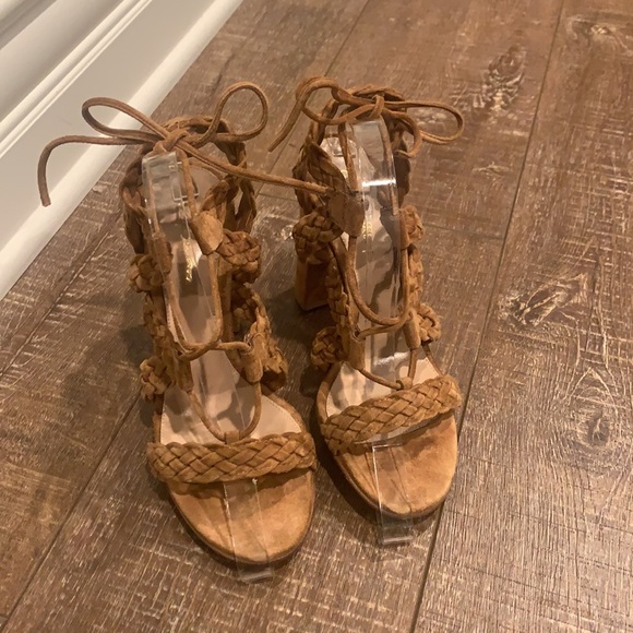 Gianvito Rossi Braided Brown Suede Sandal Size 38/US 7.5 - Picture 11 of 12